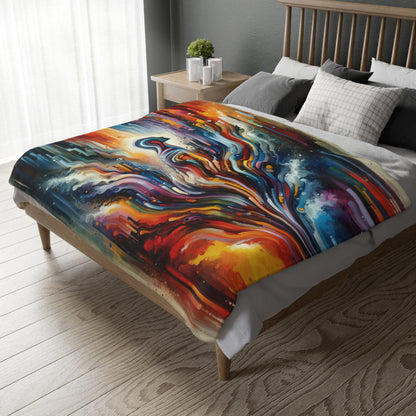 Threshold Collective Consciousness Velveteen Microfiber Blanket (Two-sided print)