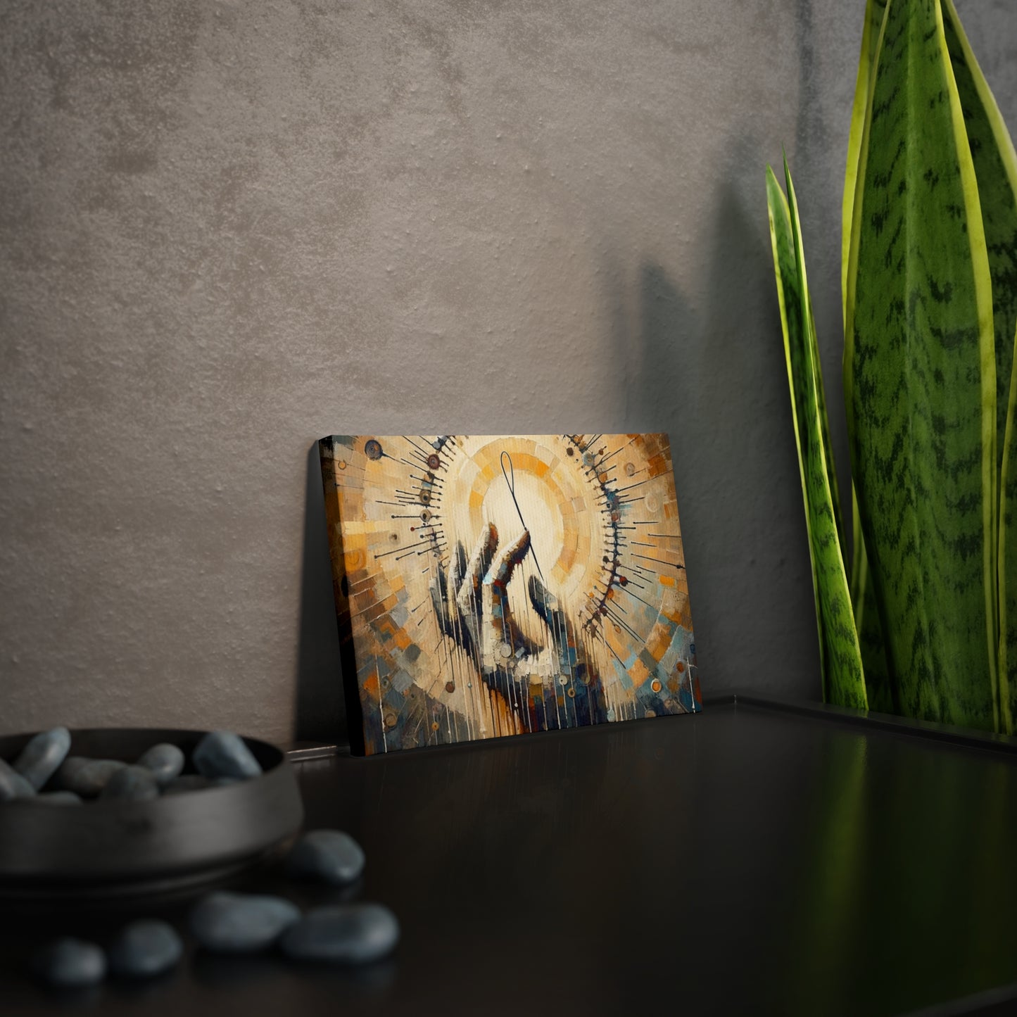 Sovereign Reflective Tachism Canvas Photo Tile