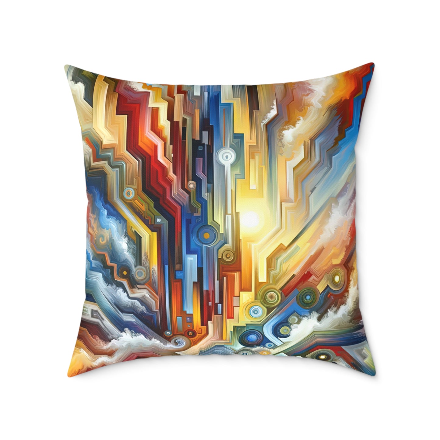 Unity Abstract Vibrancy Spun Polyester Pillow