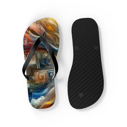Woven Progress Tapestry Flip Flops