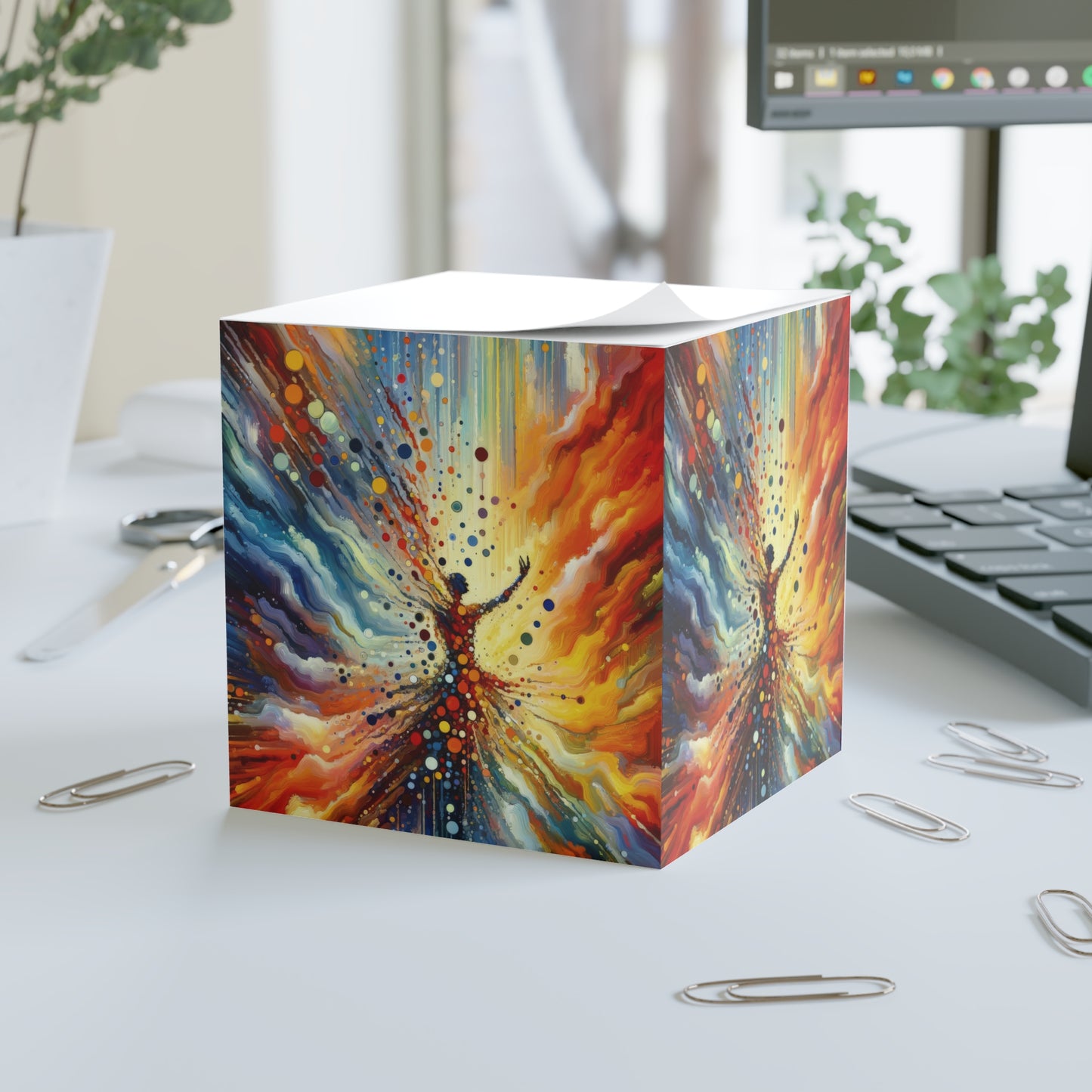 Vibrant Growth Symphony Note Cube