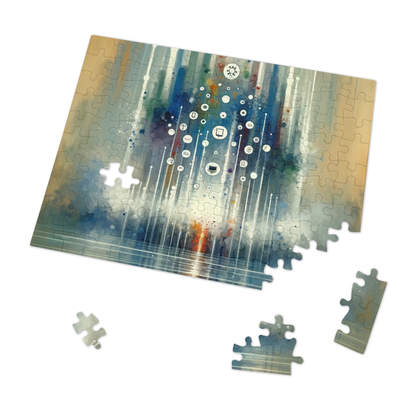 Tachism Digital Escape Jigsaw Puzzle (30, 110, 252, 500,1000-Piece)