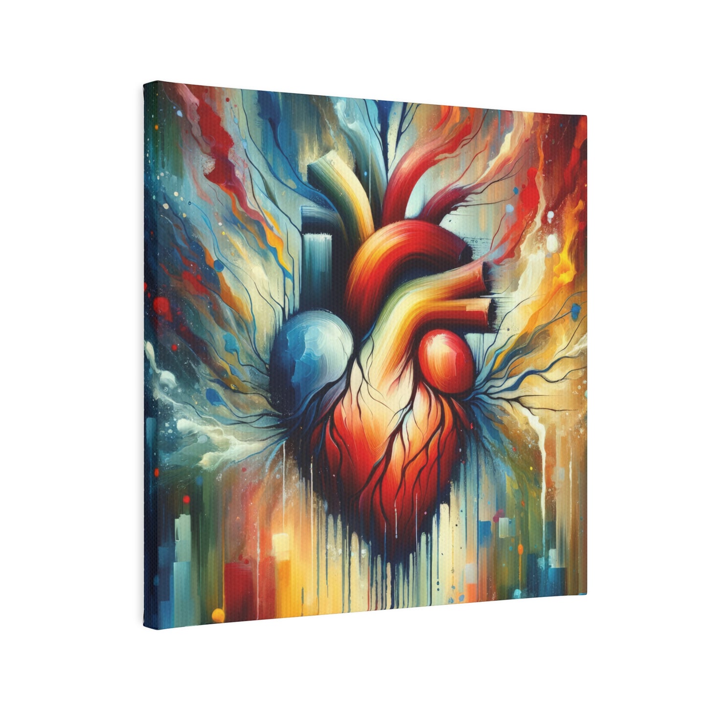 Humanity Heart Unveiled Canvas Photo Tile