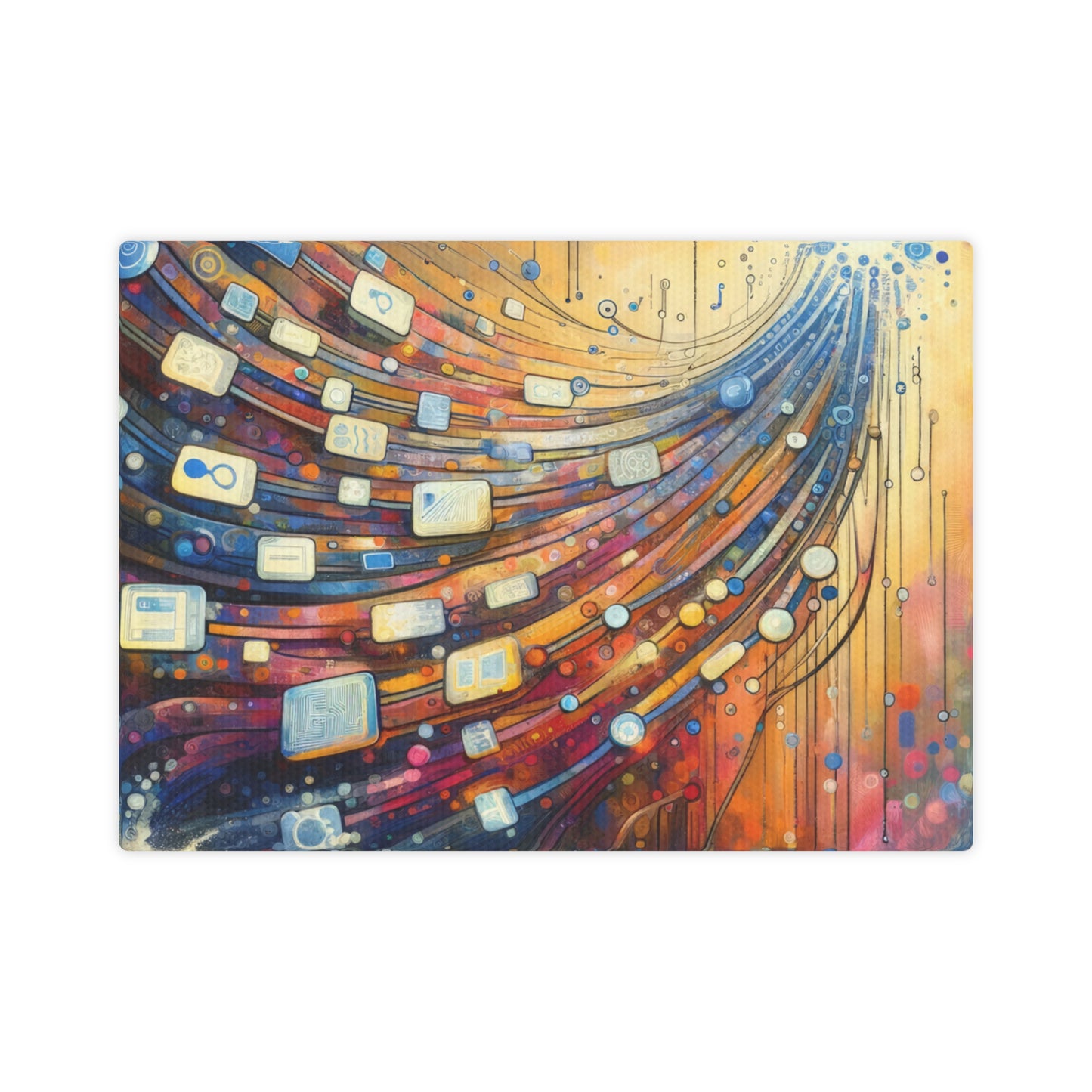 Digital Tapestry Weaving Canvas Photo Tile