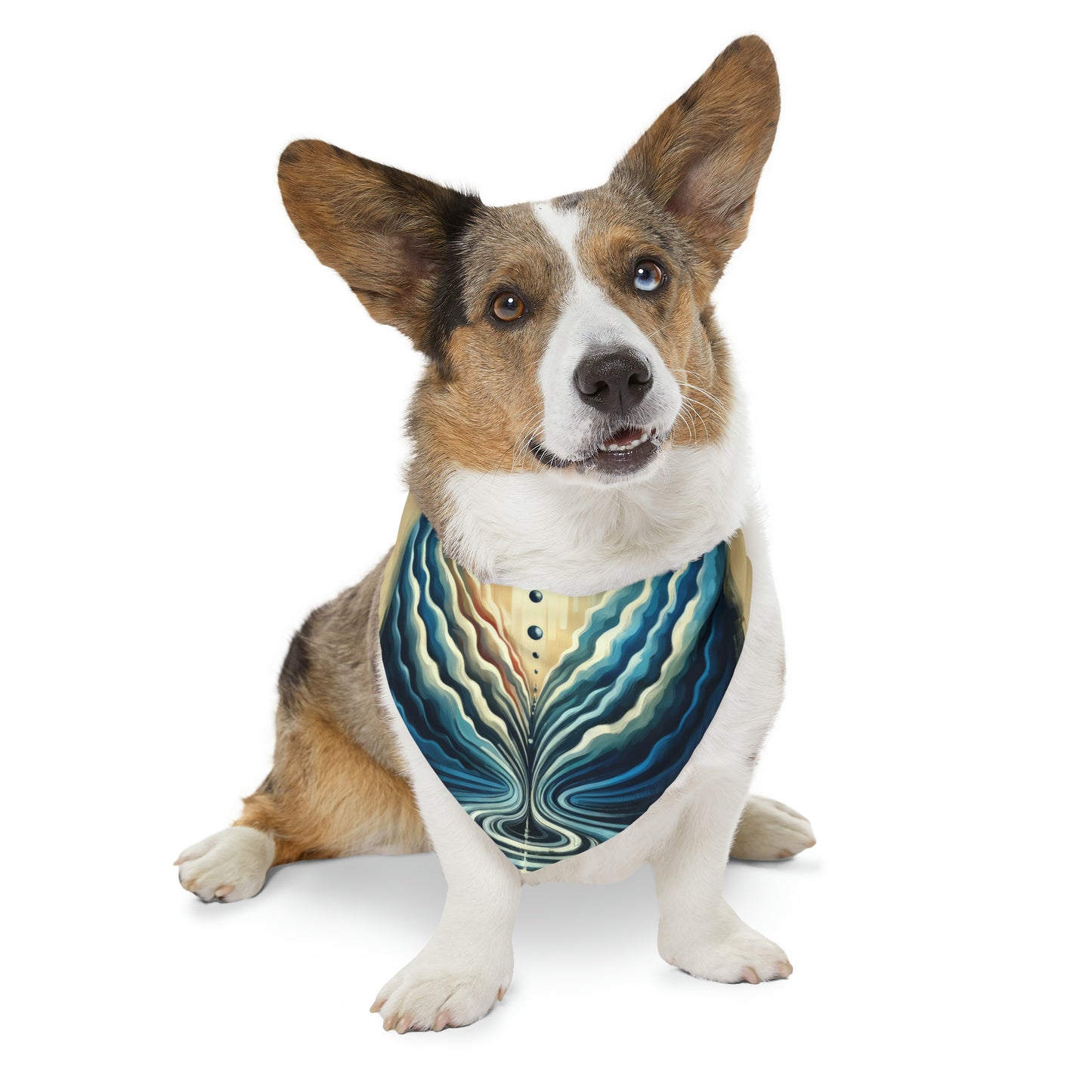 Ripple Effect Abstract Pet Bandana Collar