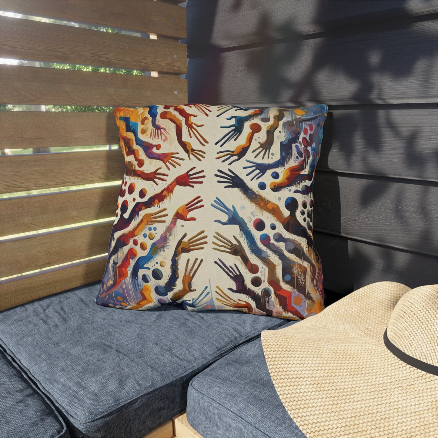Architects Wisdom Tachism Outdoor Pillows
