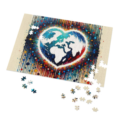 Heartbeats Synchronizing Peace Jigsaw Puzzle (30, 110, 252, 500,1000-Piece)