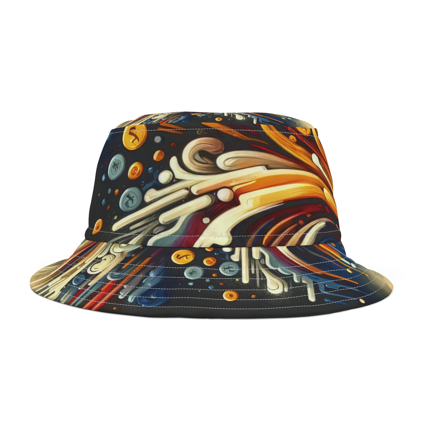 Abstract Financial Flux Bucket Hat (AOP)