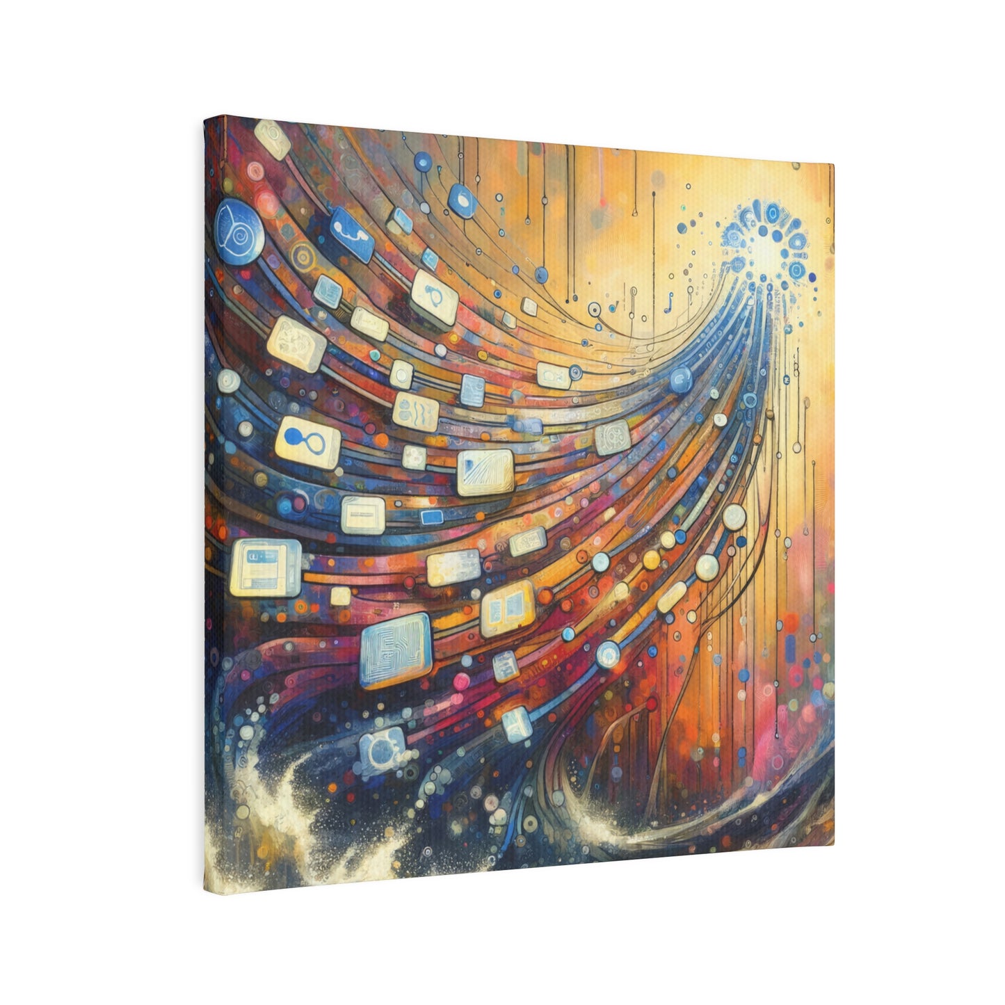 Digital Tapestry Weaving Canvas Photo Tile