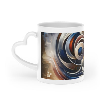 Wisdom Confluence Tachism Heart-Shaped Mug