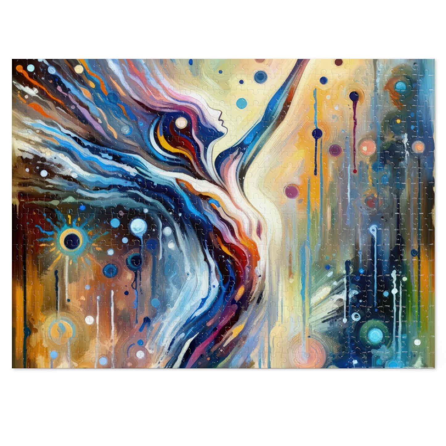 Journey Embrace Tachism Jigsaw Puzzle (30, 110, 252, 500,1000-Piece)