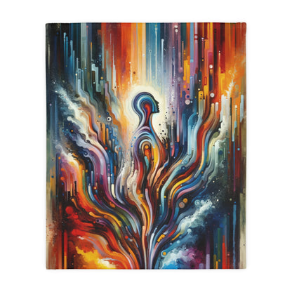 Threshold Collective Consciousness Velveteen Microfiber Blanket (Two-sided print)