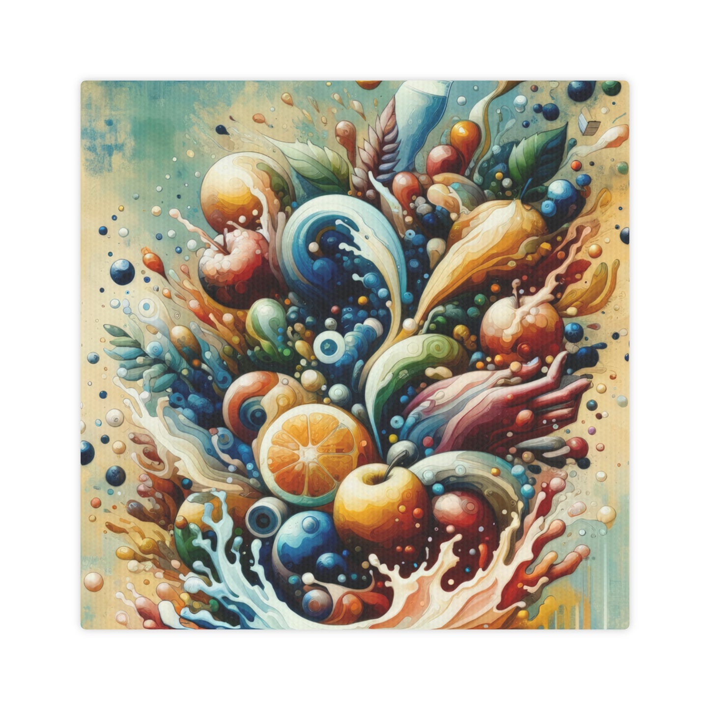 Nourishing Tachism Symphony Canvas Photo Tile