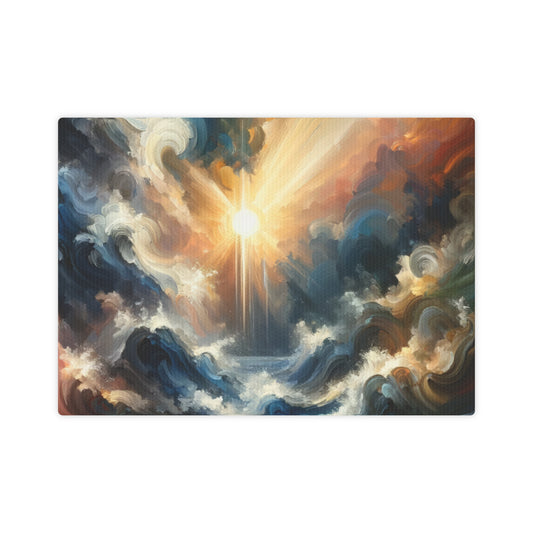 Tumultuous Sea Enlightenment Canvas Photo Tile
