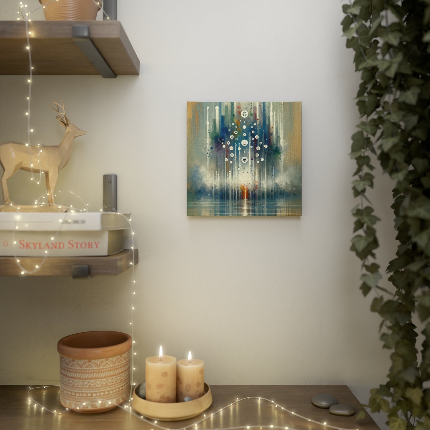 Tachism Digital Escape Canvas Photo Tile