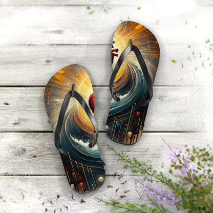 Awakened Heart Waves Flip Flops