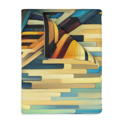 Cobbled Rhythm Heartbeat Velveteen Microfiber Blanket (Two-sided print)