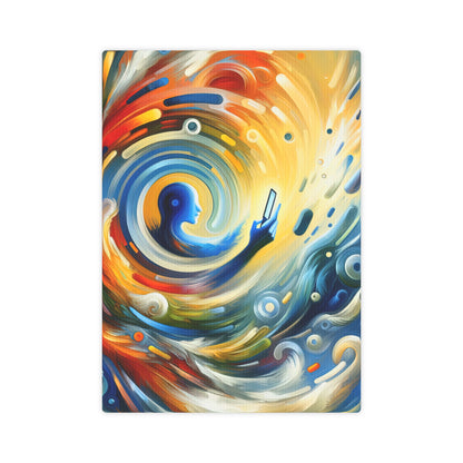 Swipe Connection Tachism Canvas Photo Tile