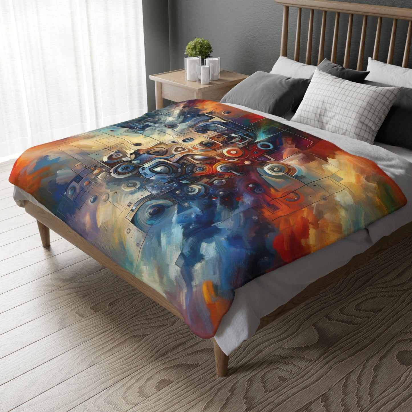 Tech Gratitude Fusion Velveteen Microfiber Blanket (Two-sided print)