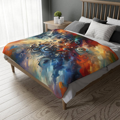 Tech Gratitude Fusion Velveteen Microfiber Blanket (Two-sided print)