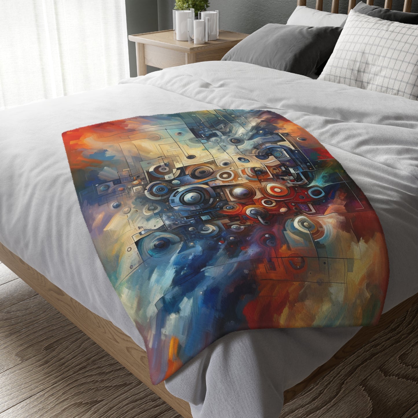 Tech Gratitude Fusion Velveteen Microfiber Blanket (Two-sided print)