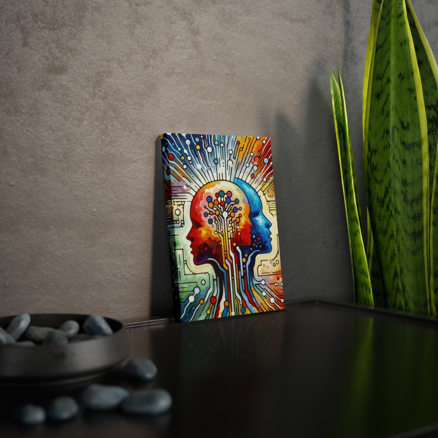 Empathetic Connection Abstract Canvas Photo Tile
