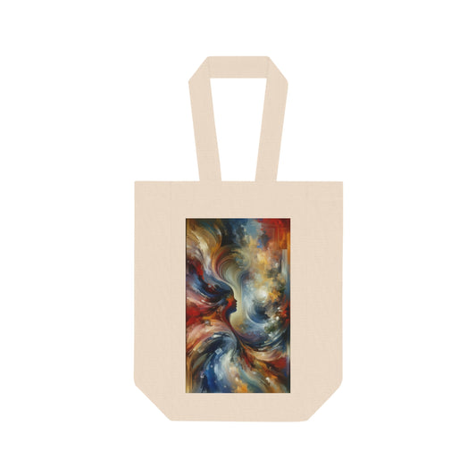 Embracing Sovereign Reflectivity Double Wine Tote Bag
