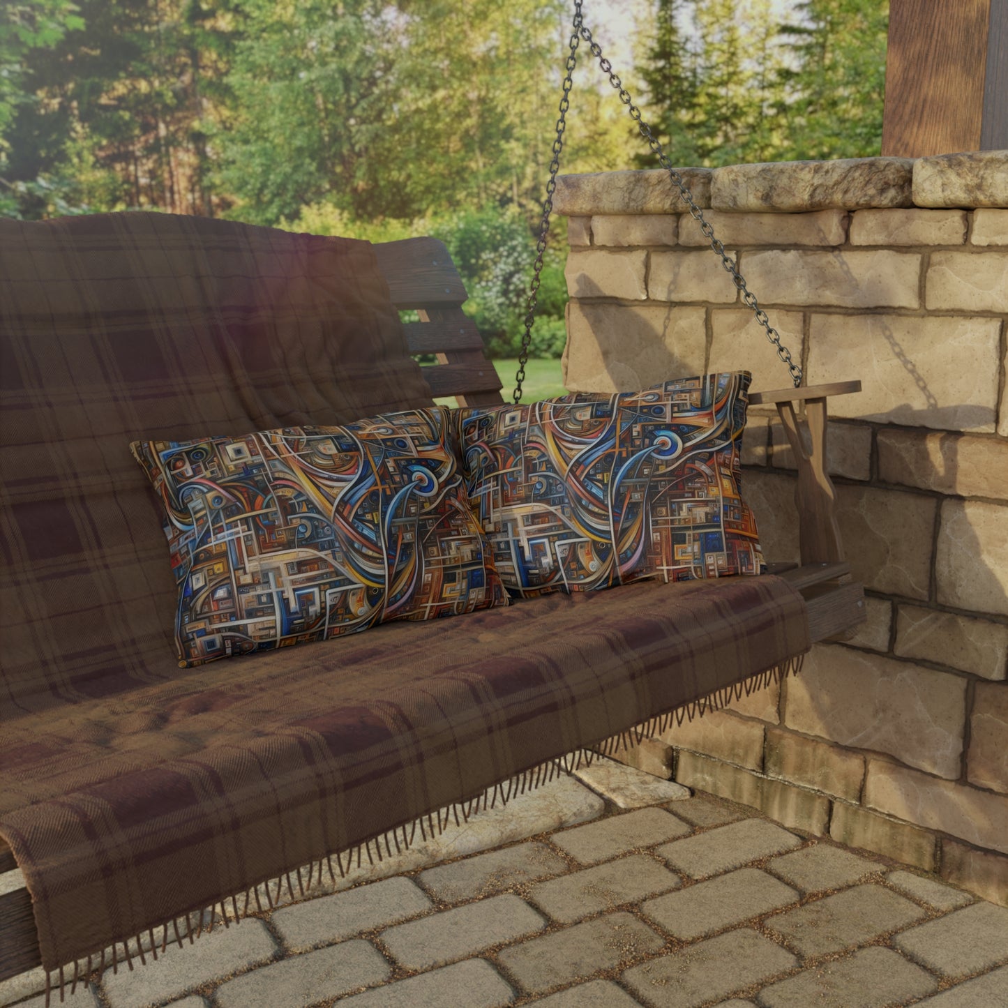 Intricate Life Tapestry Outdoor Pillows