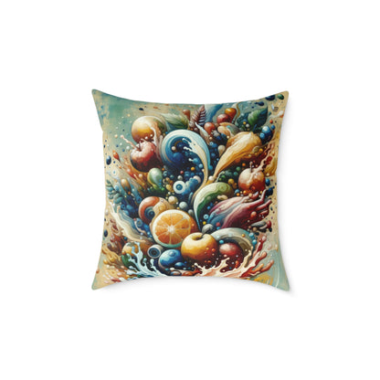 Nourishing Tachism Symphony Spun Polyester Pillow