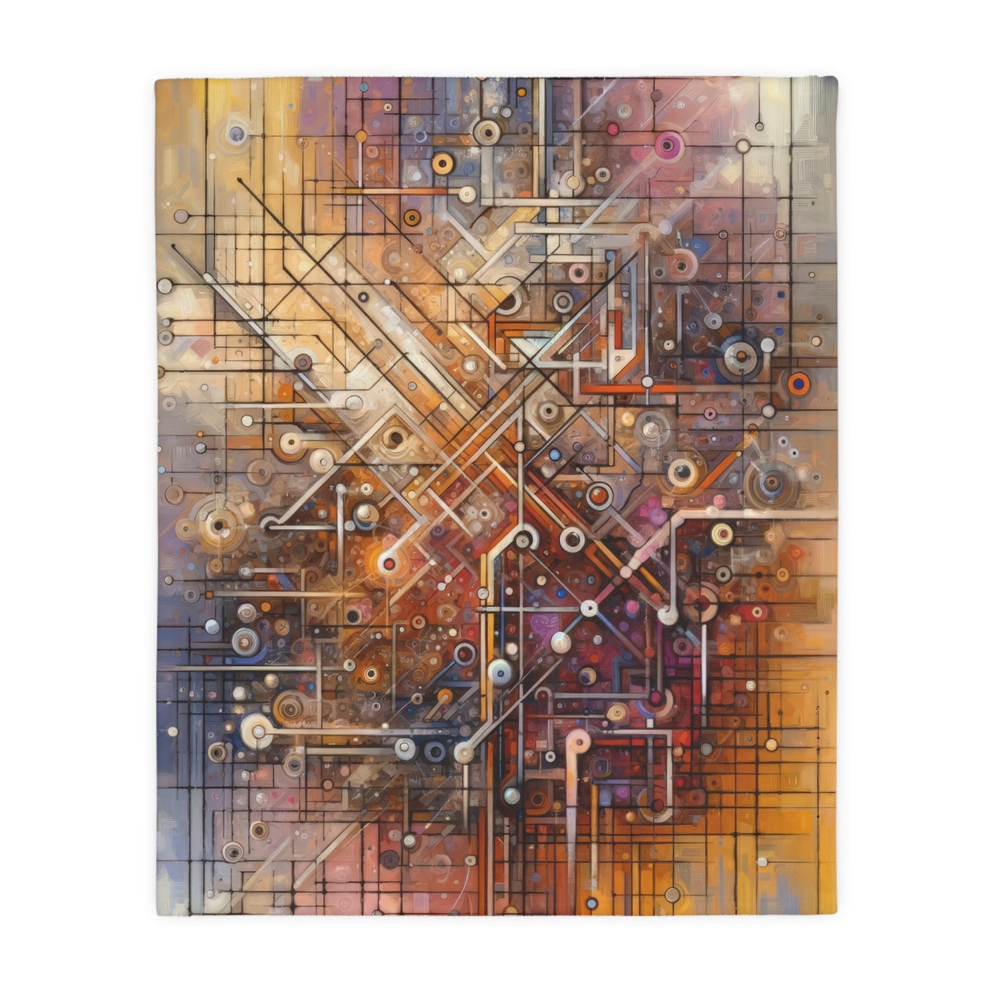 Abstract Structural Complexity Velveteen Microfiber Blanket (Two-sided print)