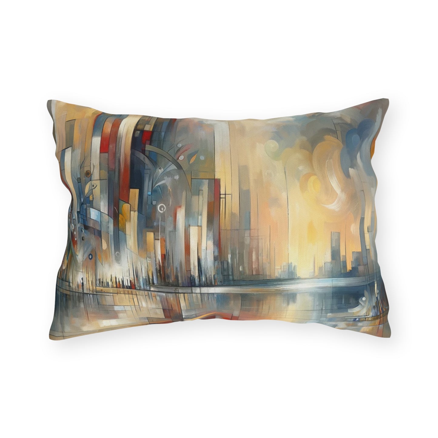 Abstract Buzzing Stillness Outdoor Pillows