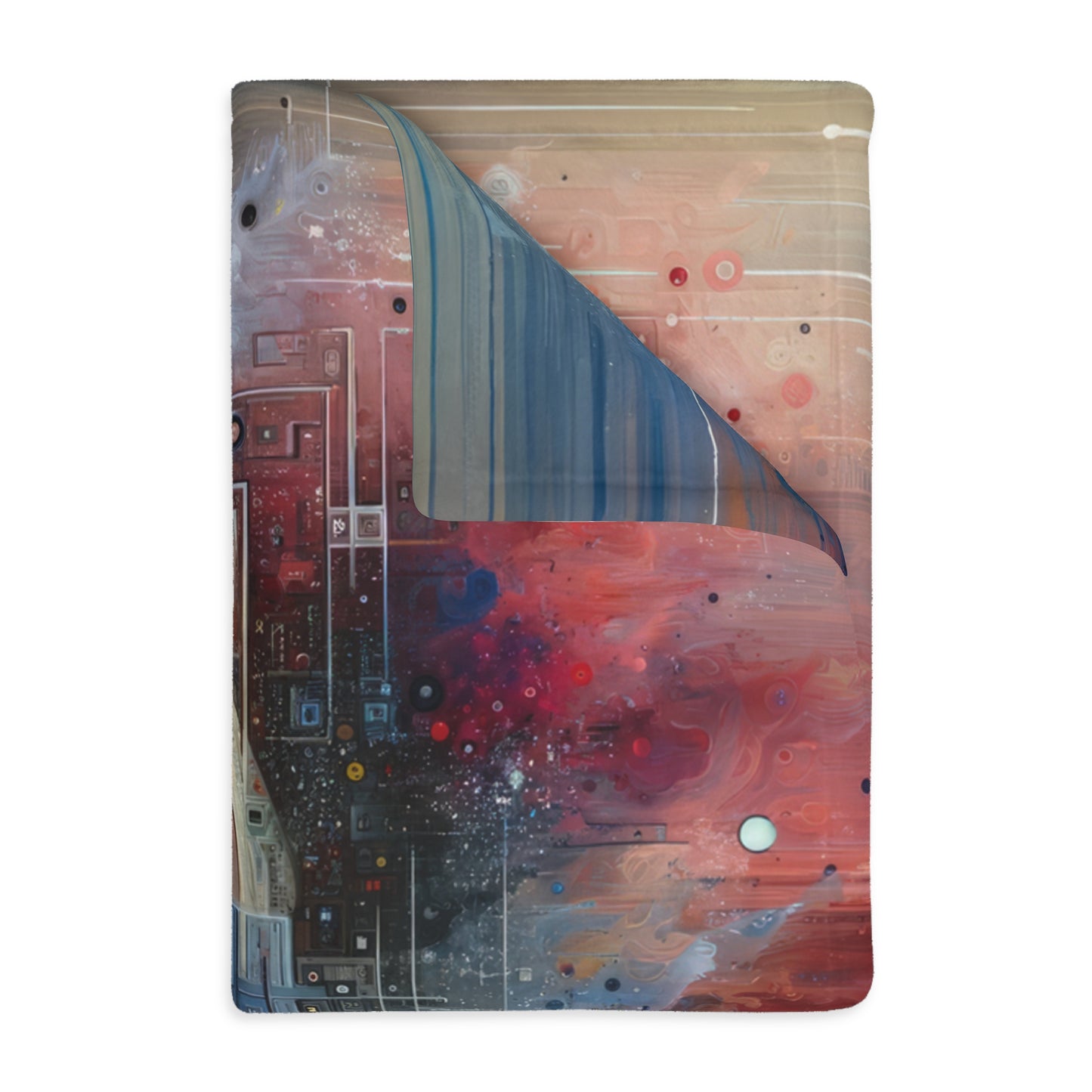 Awareness Algorithm Tachism Velveteen Microfiber Blanket (Two-sided print)