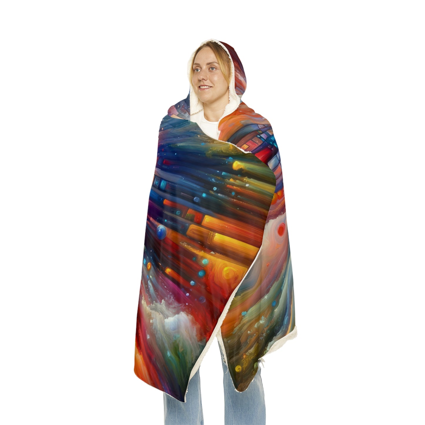 Kaleidoscopic Tachism Breath Snuggle Blanket