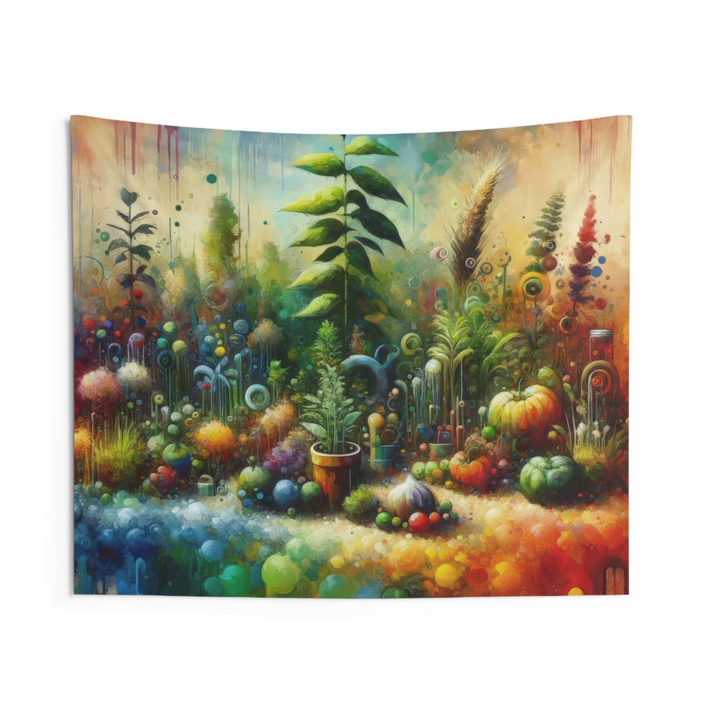 Communal Garden Microcosm Indoor Wall Tapestries