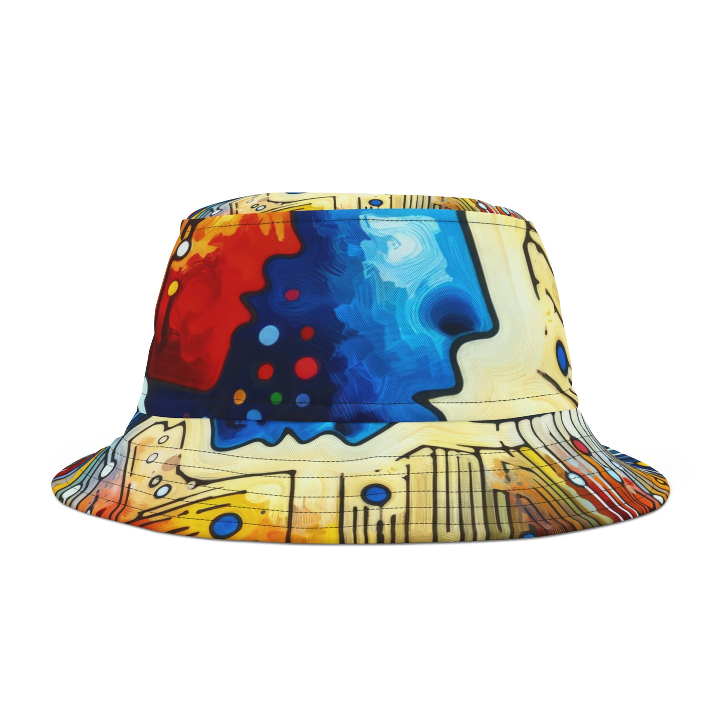 Empathetic Connection Abstract Bucket Hat (AOP)