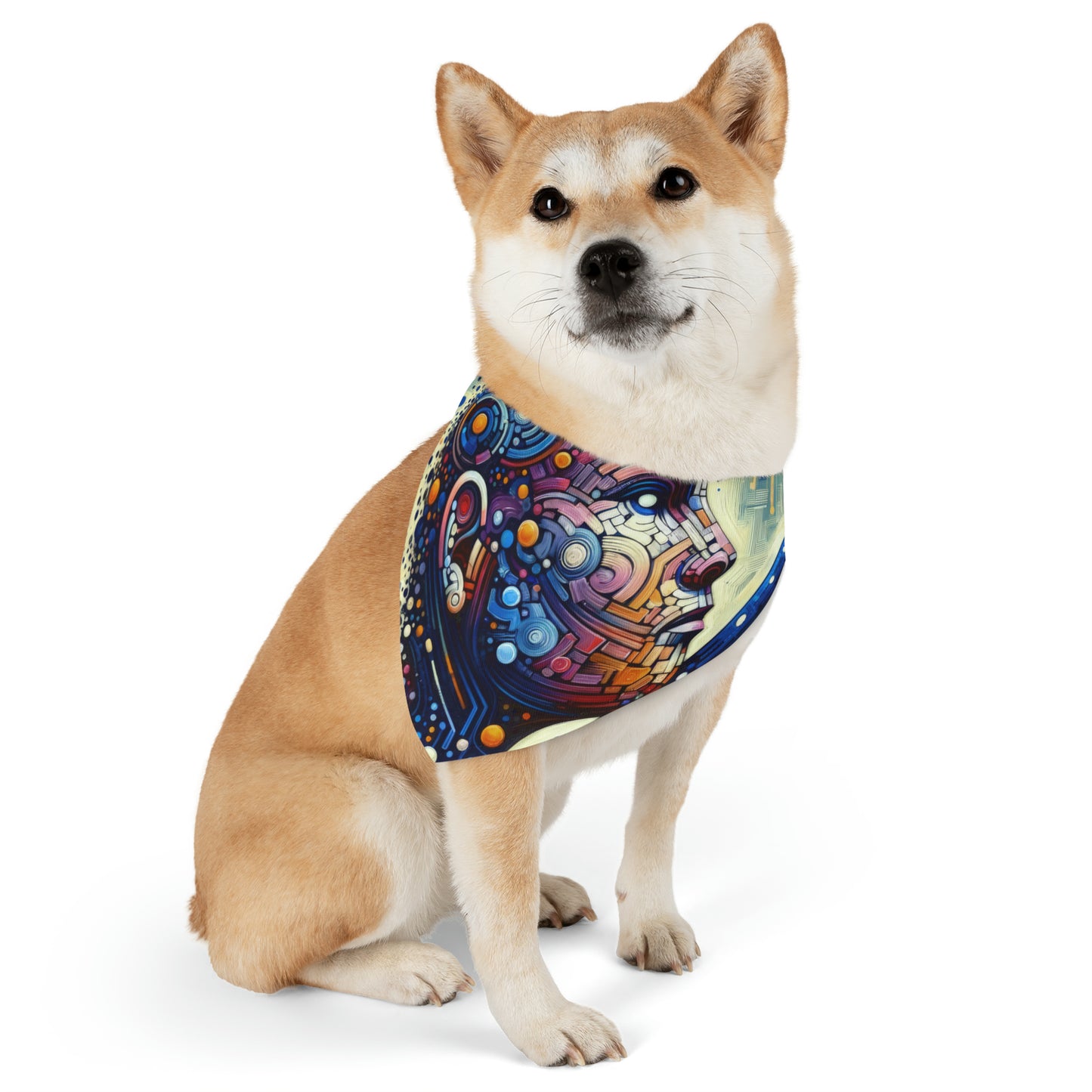 Digital Carving Abstract Pet Bandana Collar