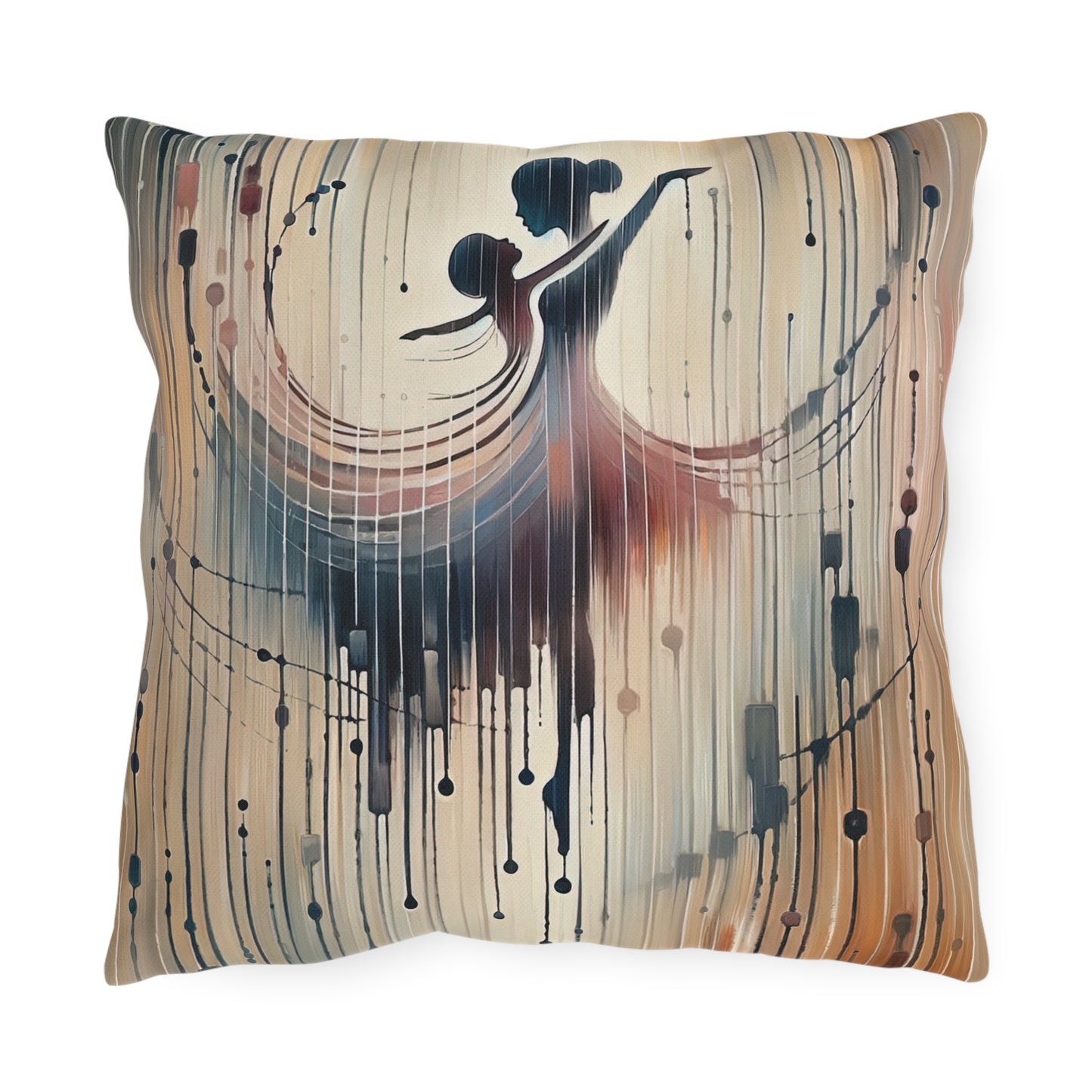 Rhythmic Heart Dance Outdoor Pillows