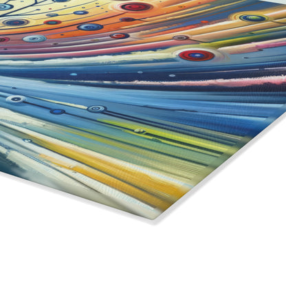 Sustainable Ripple Abstract Glass Cutting Board