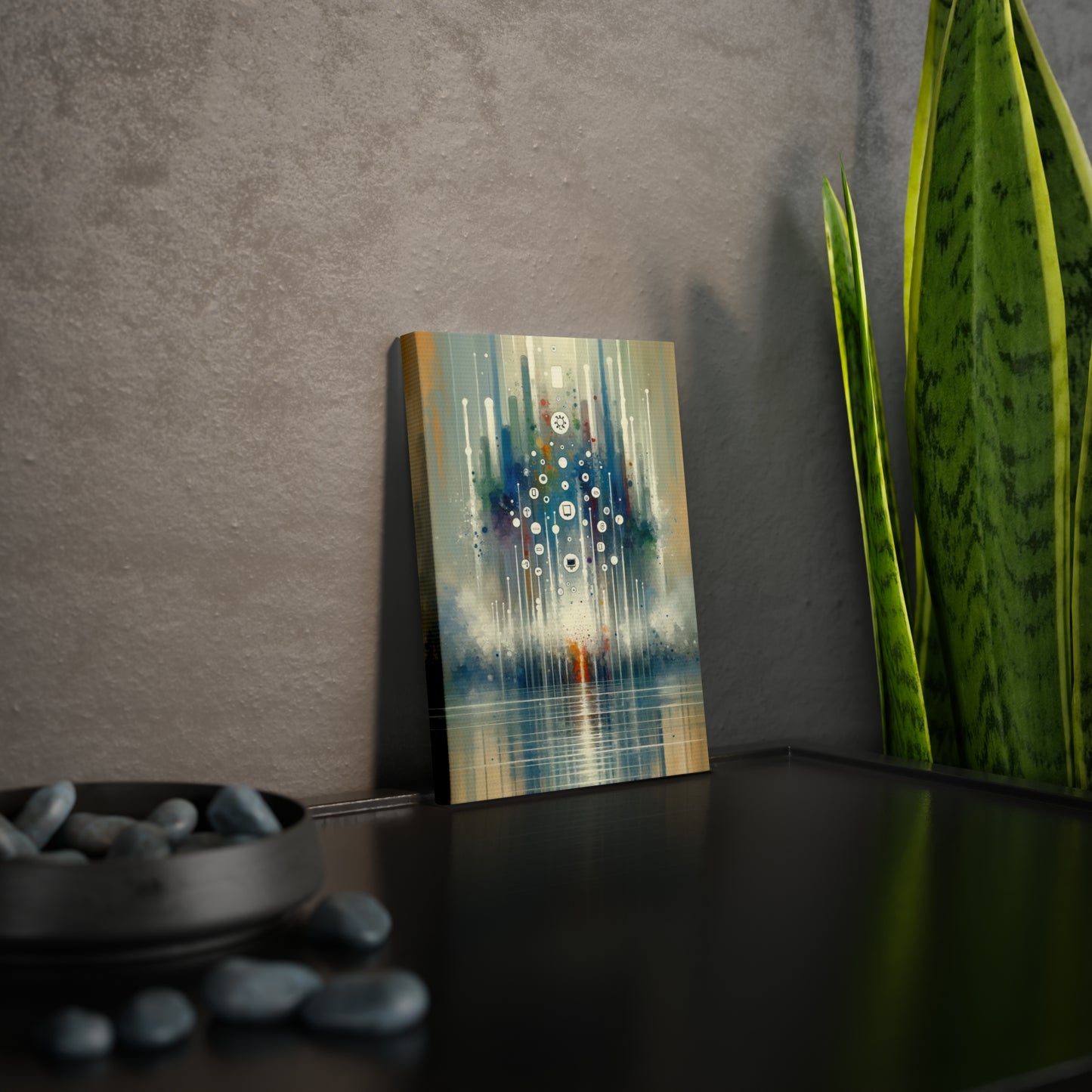 Tachism Digital Escape Canvas Photo Tile