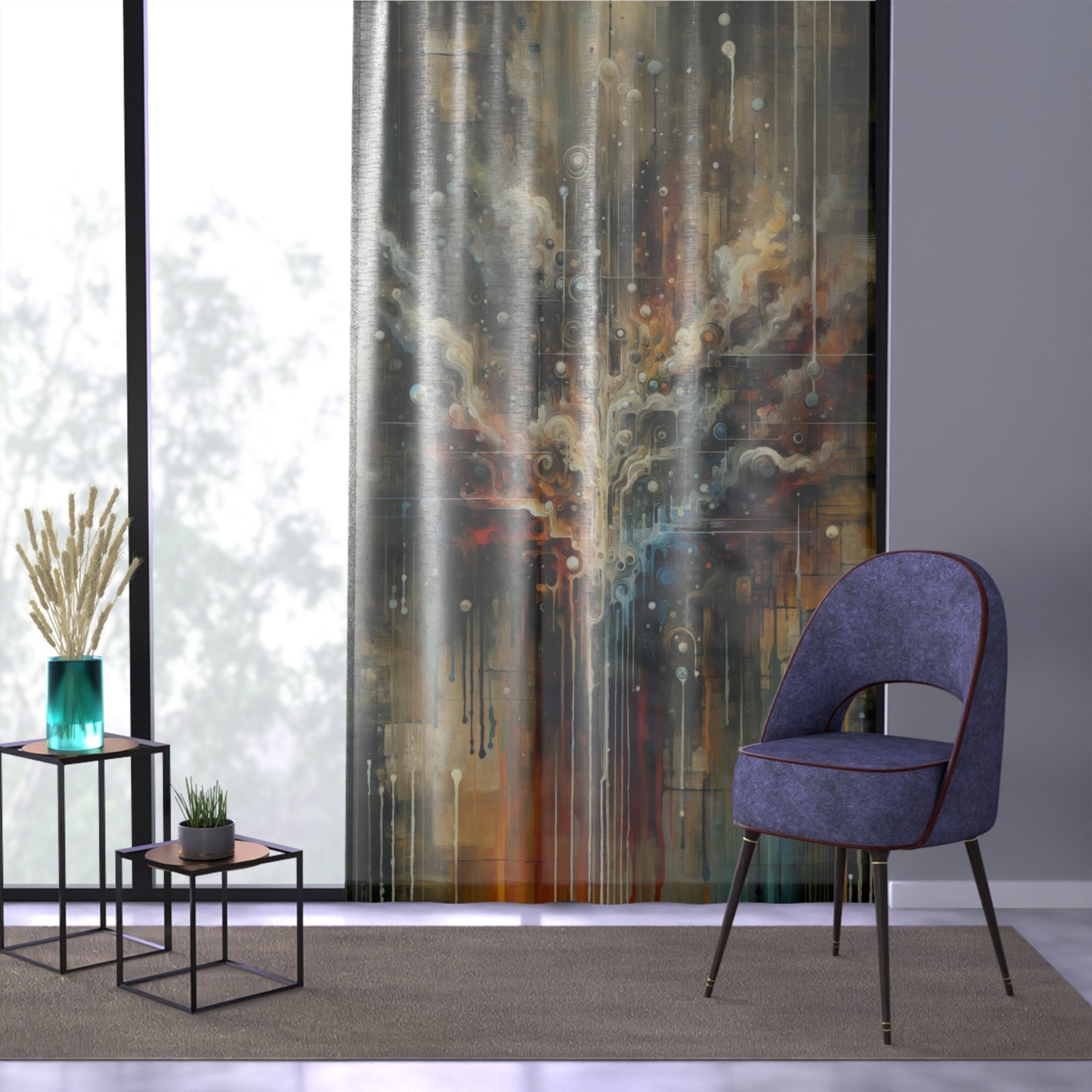 Integral Stewardship Abstract Window Curtain