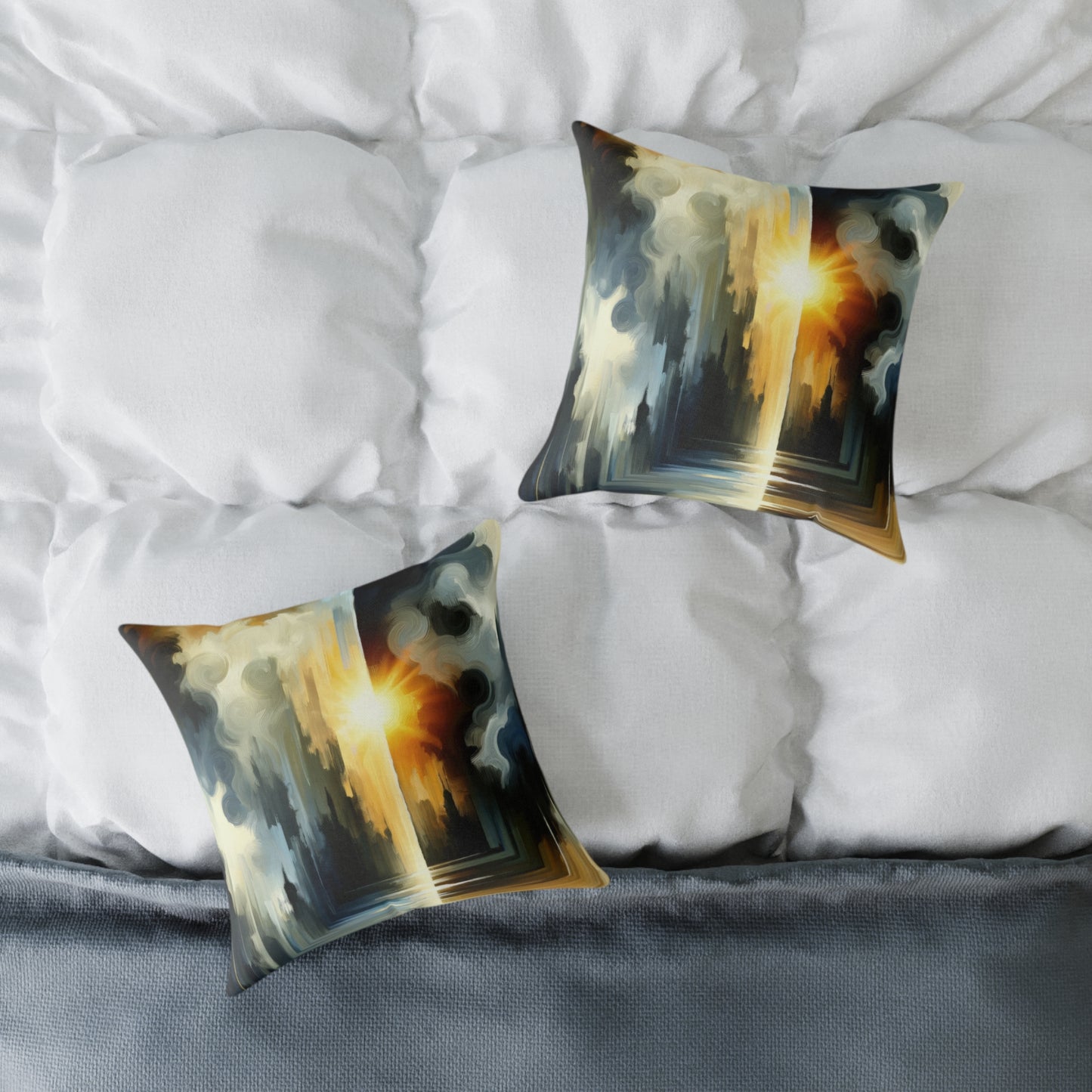 Dawn Dispels Darkness Spun Polyester Pillow
