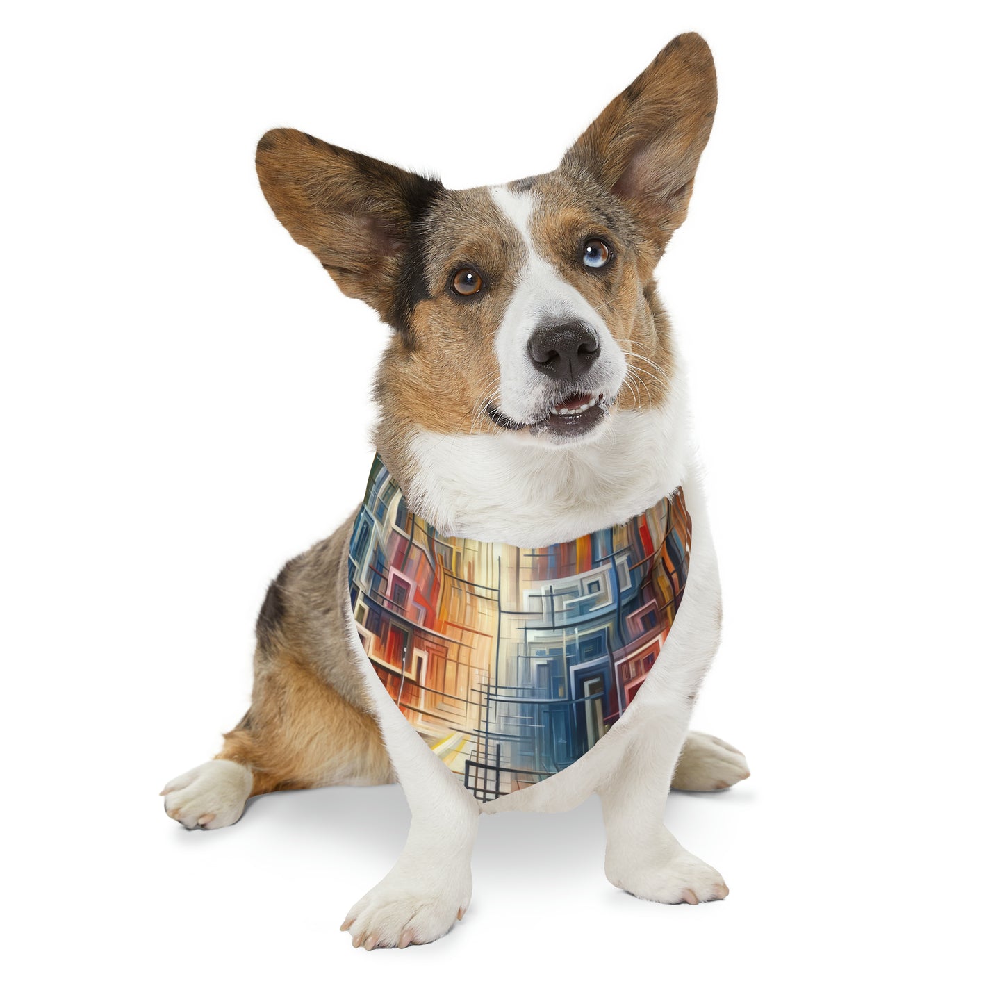 Urban Flow Interconnectedness Pet Bandana Collar