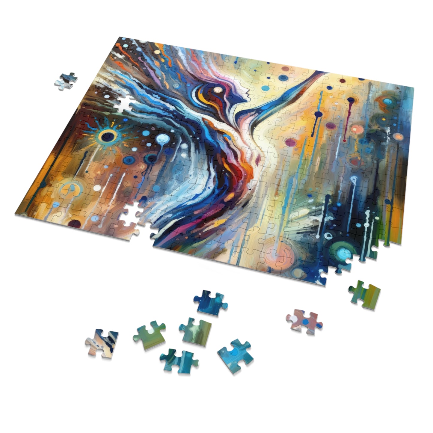 Journey Embrace Tachism Jigsaw Puzzle (30, 110, 252, 500,1000-Piece)