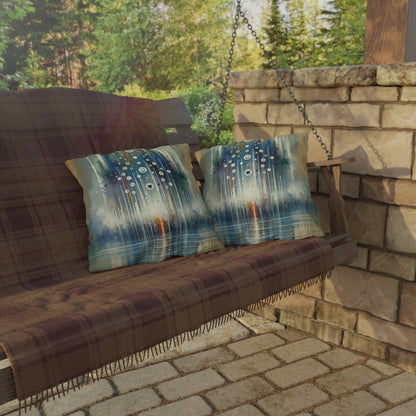 Tachism Digital Escape Outdoor Pillows