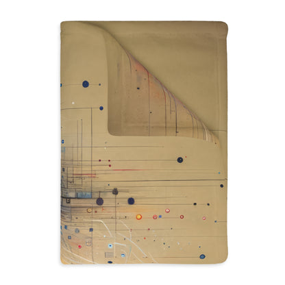 Digital Rhythmic Architecture Velveteen Microfiber Blanket (Two-sided print)