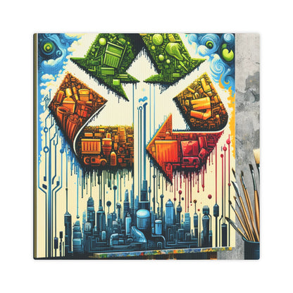 Upcycling Lifecycle Artistry Canvas Photo Tile