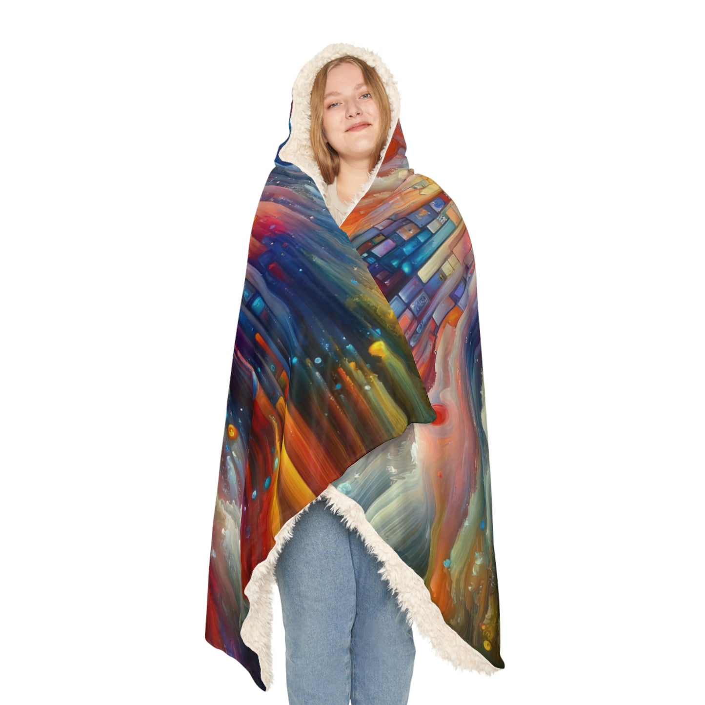 Kaleidoscopic Tachism Breath Snuggle Blanket
