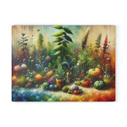 Communal Garden Microcosm Glass Cutting Board