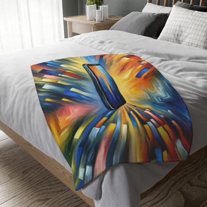 Connectivity Beacon Dichotomy Velveteen Microfiber Blanket (Two-sided print)