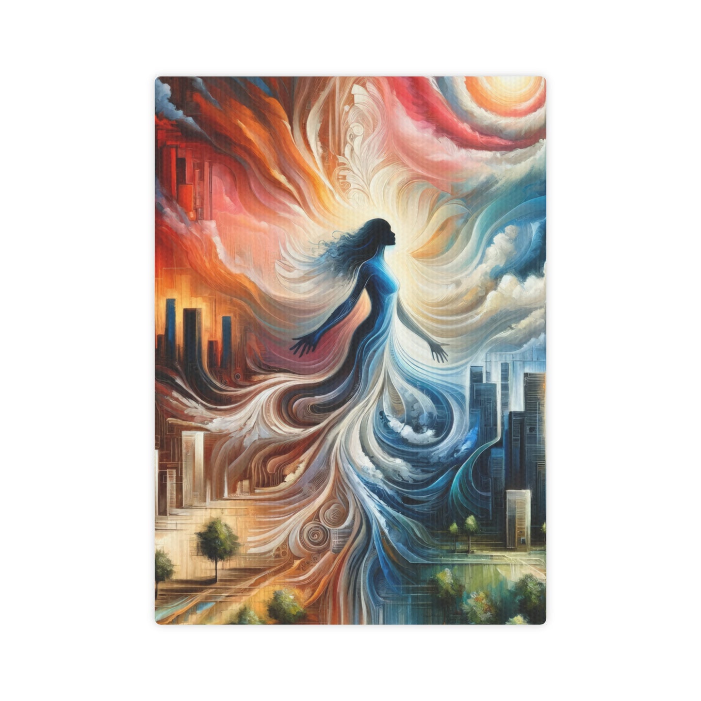 Transformative Tachism Emergence Canvas Photo Tile